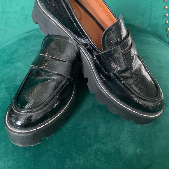 Franco Sarto Black Patent Loafer size 8.5 - Picture 4 of 7
